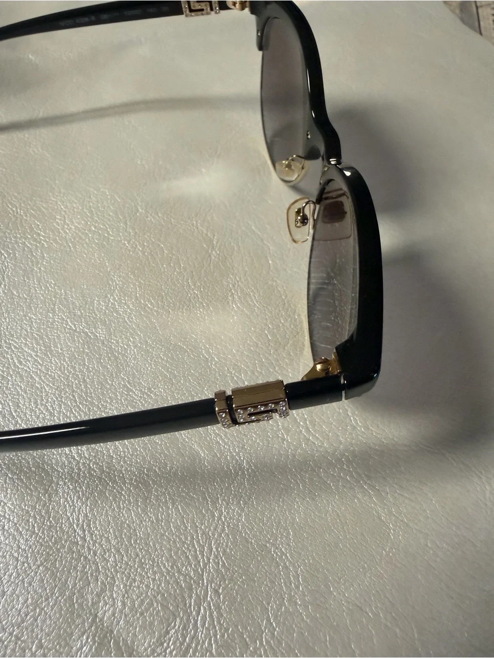 Versace Black Sunglasses with Gold Accents